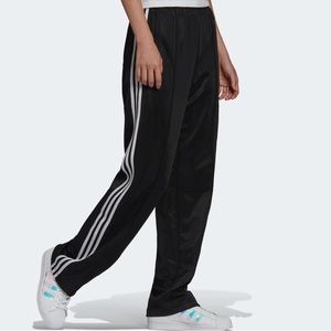 black adidas wide leg track pants